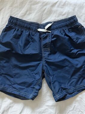 Sundek Boys Navy Blue Swim Trunks with White Drawstring